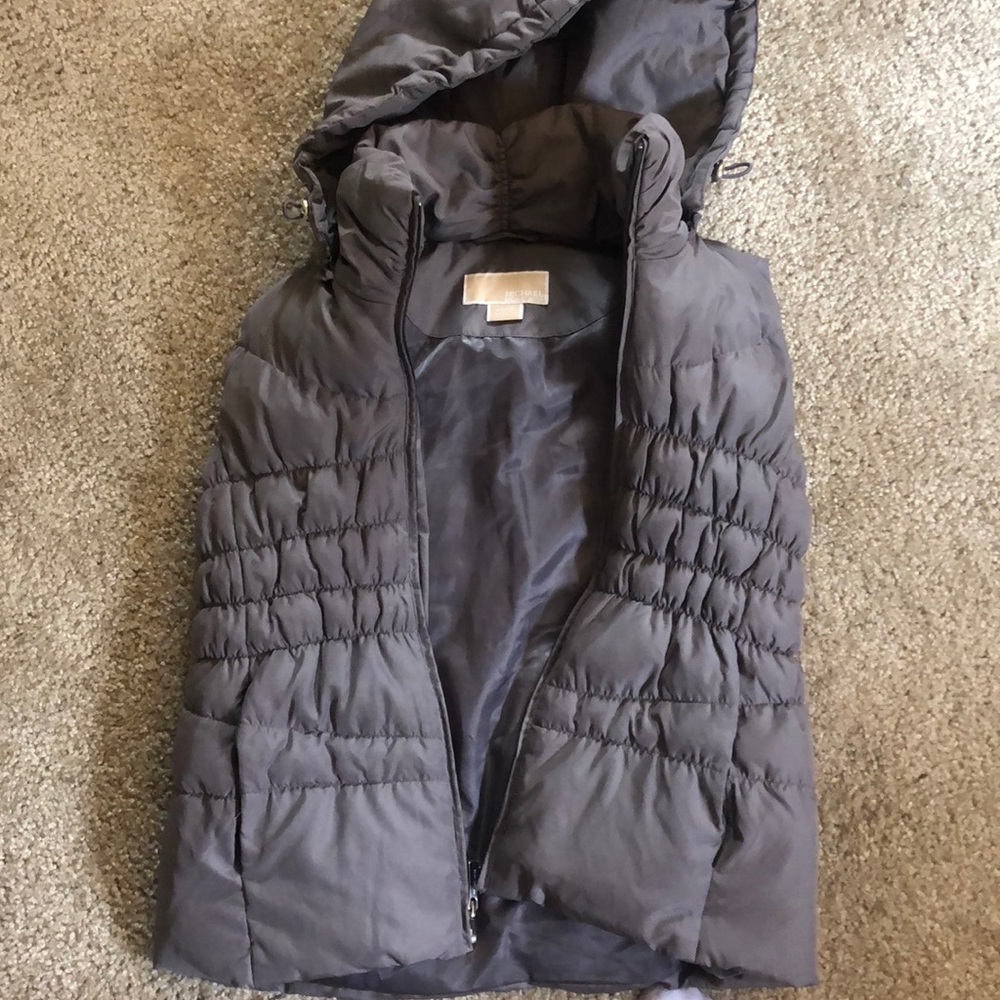 Michael Kors puffy vest with removable hood